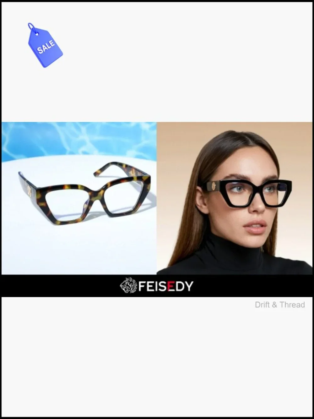 Trendy Cat Eye Blue Light Blocking Glasses for Women - Full Rim, Clear Lenses,